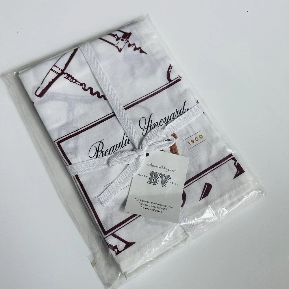 Beaulieu Vineyard Cotton‎ Tea Towel Wine Club Exclusive Cork Screws New